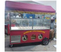 Soğutmalı Kırmızı Kahvaltı Arabası