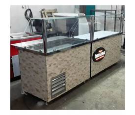 120 cm Doğaltaşlı Çiğ Köfte Dolabı ve Tezgahı