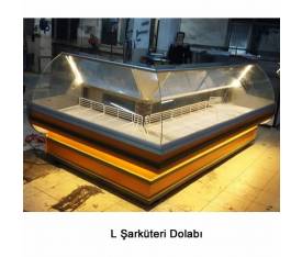 Köşeli Bombeli Şarküteri Dolabı