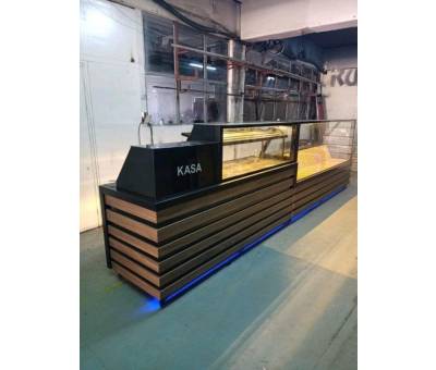 Ekmeklik Kurabiye Raflı Kasa Tezgahı